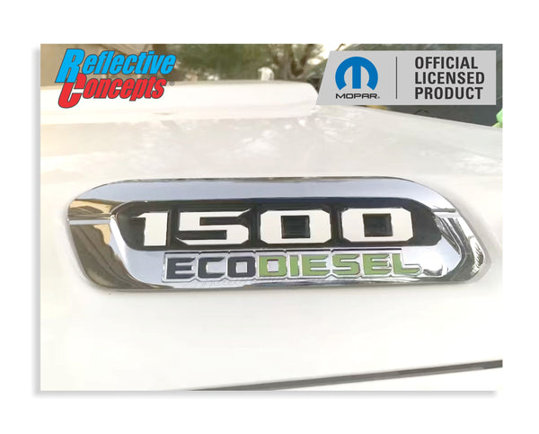 1500 ECO DIESEL Hood Emblem Overlay Decals