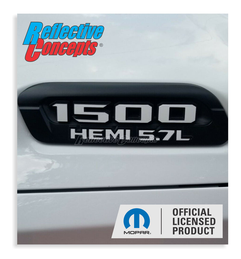 1500 HEMI 5.7L Hood Emblem Overlay Decals