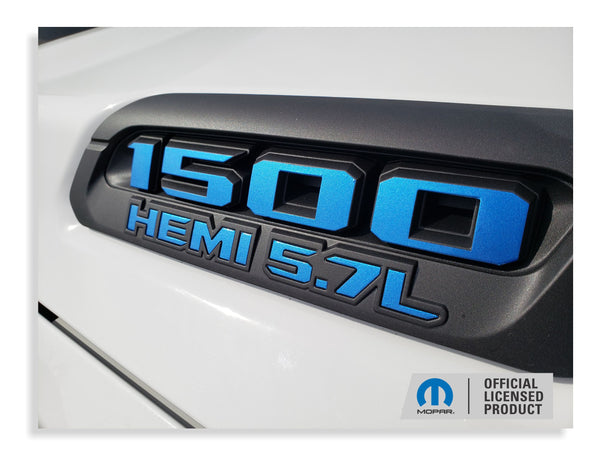 1500 HEMI 5.7L Hood Emblem Overlay Decals