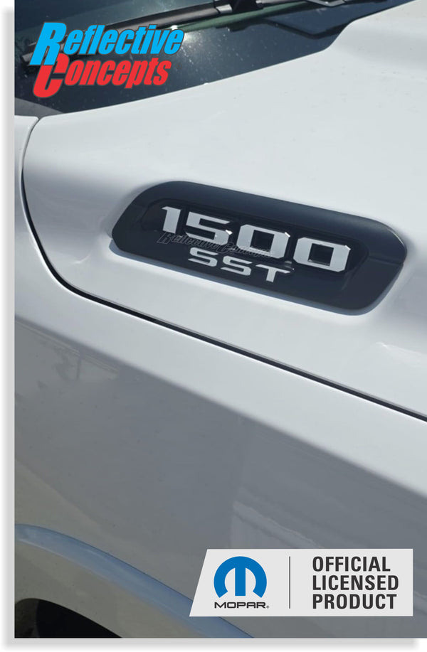 1500 SST Hood Emblem Overlay Decals - 2025 Ram 1500 Standard Output Hurricane