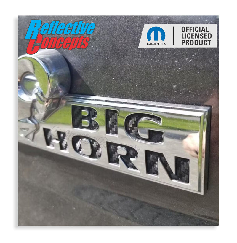 BIG HORN Tailgate Emblem Overlay Decals   - 2013-2018 Ram Big Horn