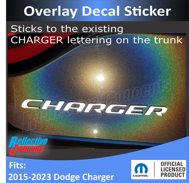 CHARGER Trunk Emblem Overlay Decal - 2015-2023 Charger