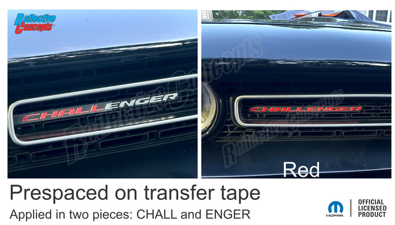 CHALLENGER Grille Emblem Overlay Decal - 2015-2023 Challenger