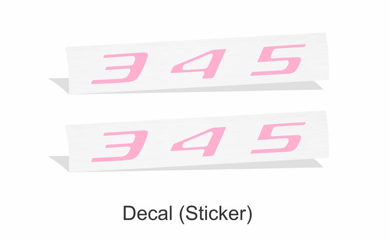 345 Fender Emblem Emblem Inlay Decal Stickers - 2023 Challenger R/T