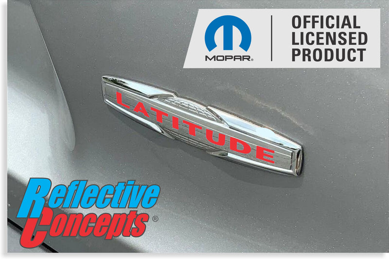 LATITUDE Emblem Overlay Decal -Jeep Cherokee 14-21