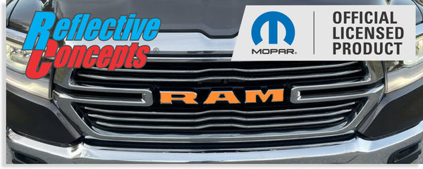 RAM Grille Emblem Overlay Decal   - 2019-2024 Ram 1500