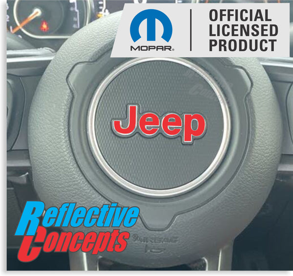 JEEP Steering Wheel Emblem Overlay Decal   - 18-24 Wrangler JL