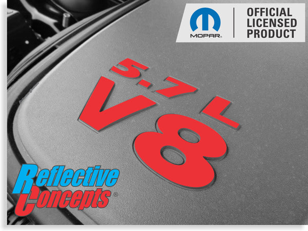 5.7L V8 Engine Cover Letter Overlays - 11-24 Durango R/T