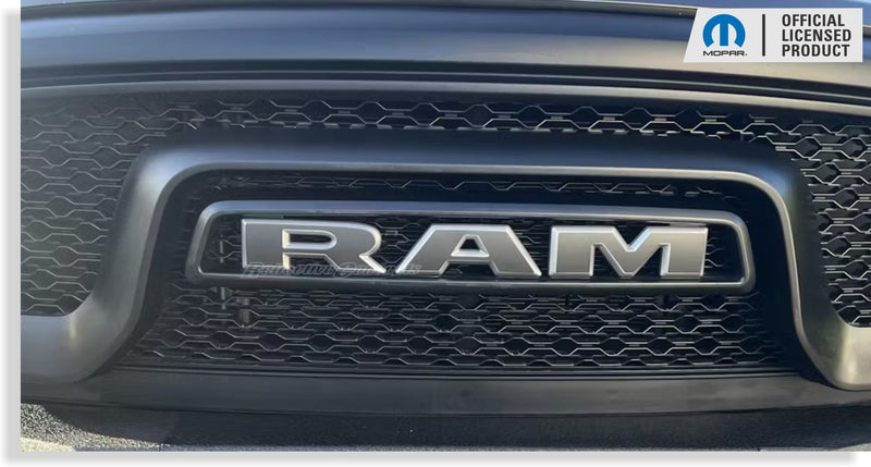 RAM Grille Emblem Overlay Decal   - 2019-2024 Ram 1500 Classic Warlock