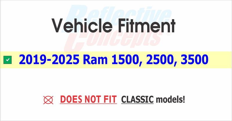 RAM Door Emblem Overlay Decals   - 2019-2025 Ram