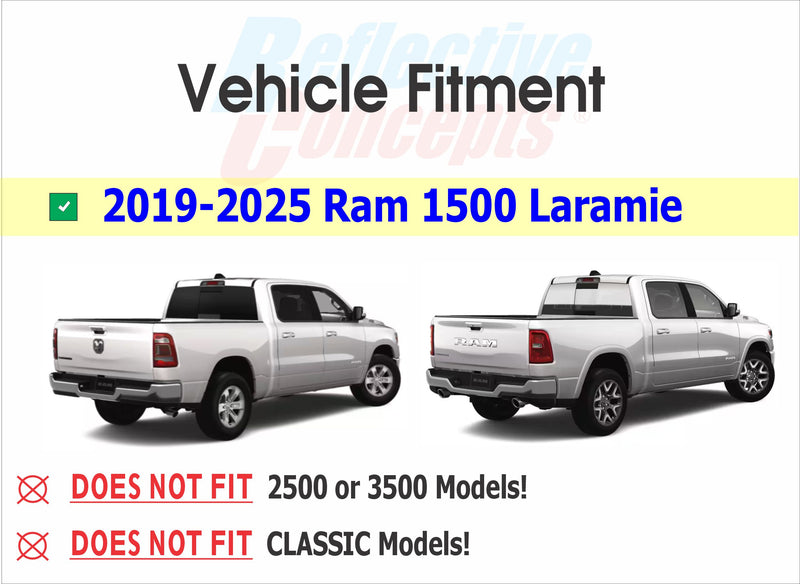 LARAMIE Tailgate Emblem Inlay Decal - 2019-2024 Ram Laramie 2500 3500