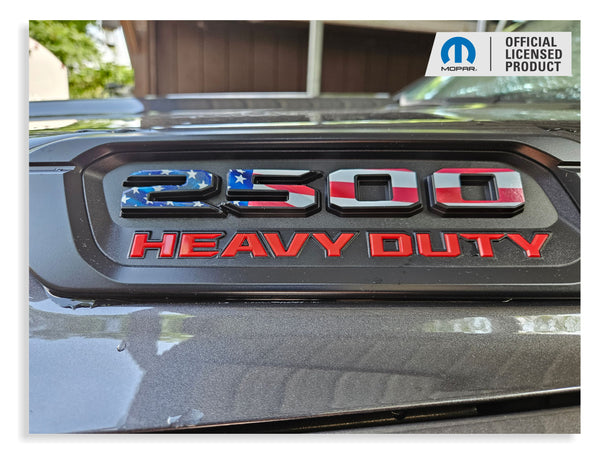 2500 Hood Emblem Number Overlay Decals - 2019 -2025 Ram 2500