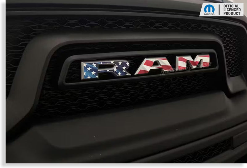 RAM Grille Emblem Overlay Decal   - 2019-2024 Ram 1500 Classic Warlock