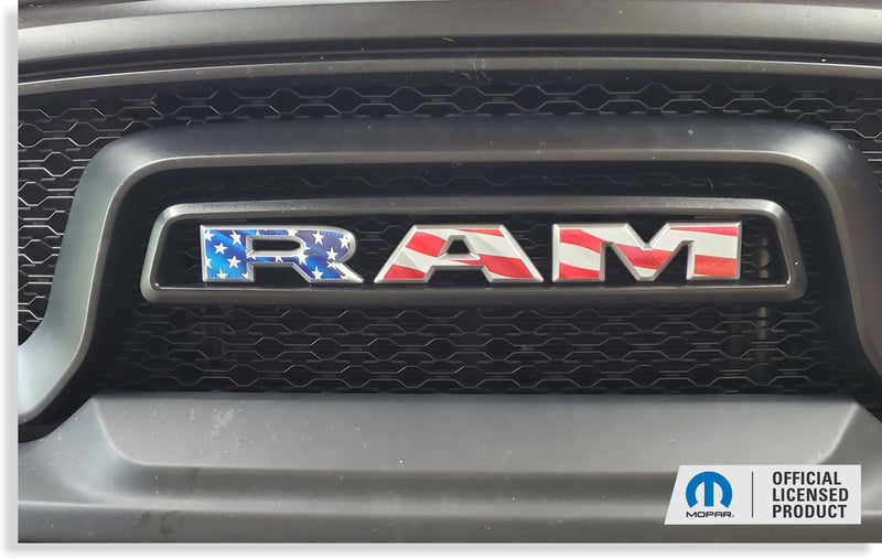 RAM Grille Emblem Overlay Decal   - 2015-2018 Ram Rebel