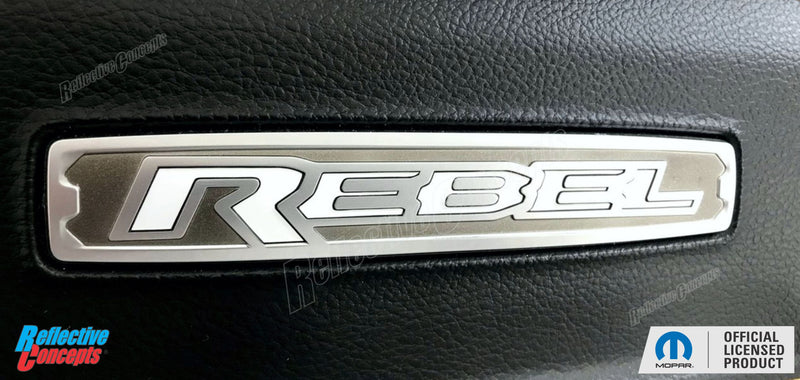 REBEL Glove Box Inlay Decal  - 2019 2020 2021 2022 2023 2024 Ram 1500 Rebel