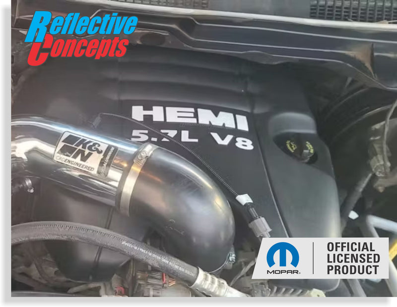 HEMI 5.7L V8 Engine Cover Decals   - 2019-2024 Ram 1500 Classic