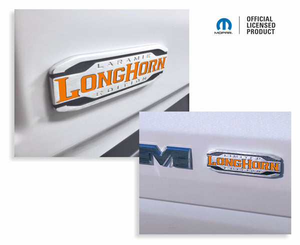 LONGHORN Emblem Overlay Decal Stickers   - 2019-2024 Ram Limited Longhorn