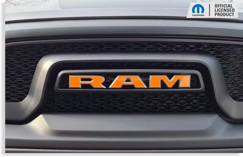 RAM Grille Emblem Overlay Decal   - 2019-2024 Ram 1500 Classic Warlock