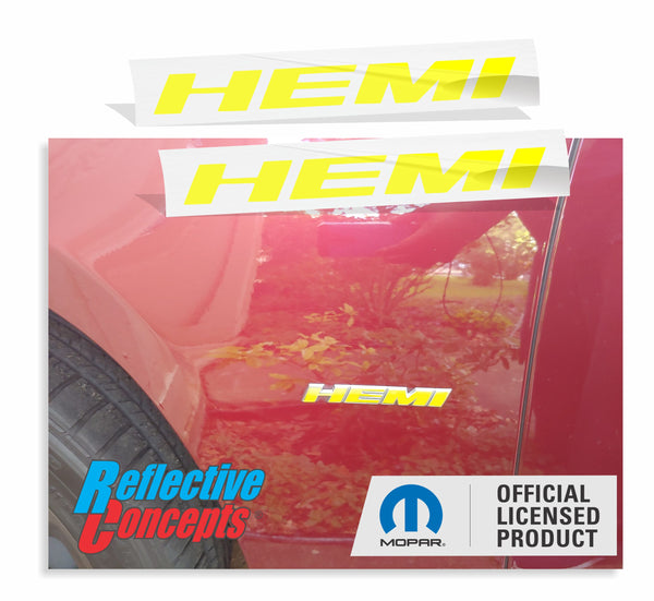 Hemi Fender Emblem Overlay Decals (pair)  - 2011-2019 Dodge Charger R/T