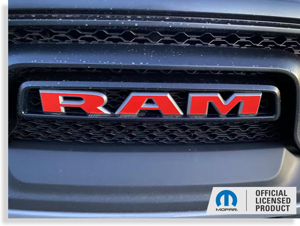 RAM Grille Emblem Overlay Decal   - 2015-2018 Ram Rebel