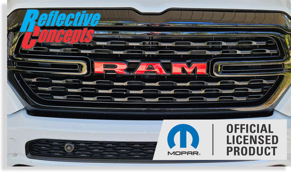 RAM Grille Emblem Overlay Decal   - 2019-2024 Ram 1500