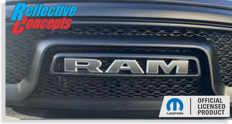 RAM Grille Emblem Overlay Decal   - 2019-2024 Ram 1500 Classic Warlock