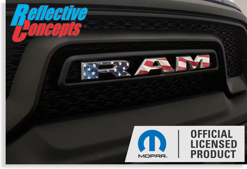 RAM Grille Emblem Overlay Decal   - 2019-2024 Ram 1500 Classic Warlock