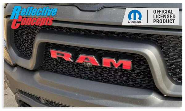 RAM Grille Emblem Overlay Decal   - 2019-2024 Ram 1500 Rebel