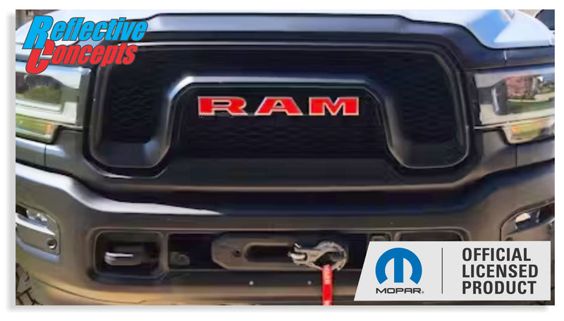 RAM Grille Emblem Overlay Decal   - 2019-2024 Ram 2500 Power Wagon