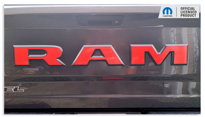 RAM Tailgate Emblem Overlay Decal   - 2015-2018 Ram Rebel