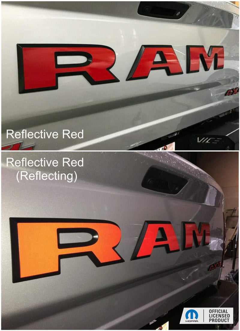 RAM Tailgate Emblem Overlay Decal   - 2015-2018 Ram Rebel