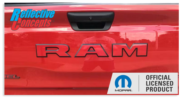 RAM Tailgate Emblem Overlay Decal   - 2019-2025 Ram 1500 Rebel