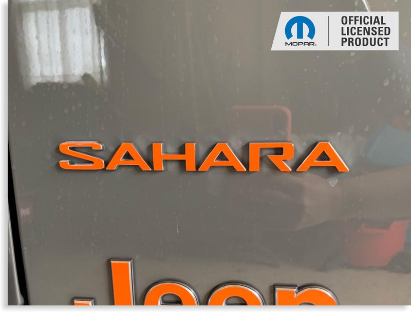 SAHARA Fender Emblem Overlay Decals  - 2018-2024 Wrangler JL Sahara