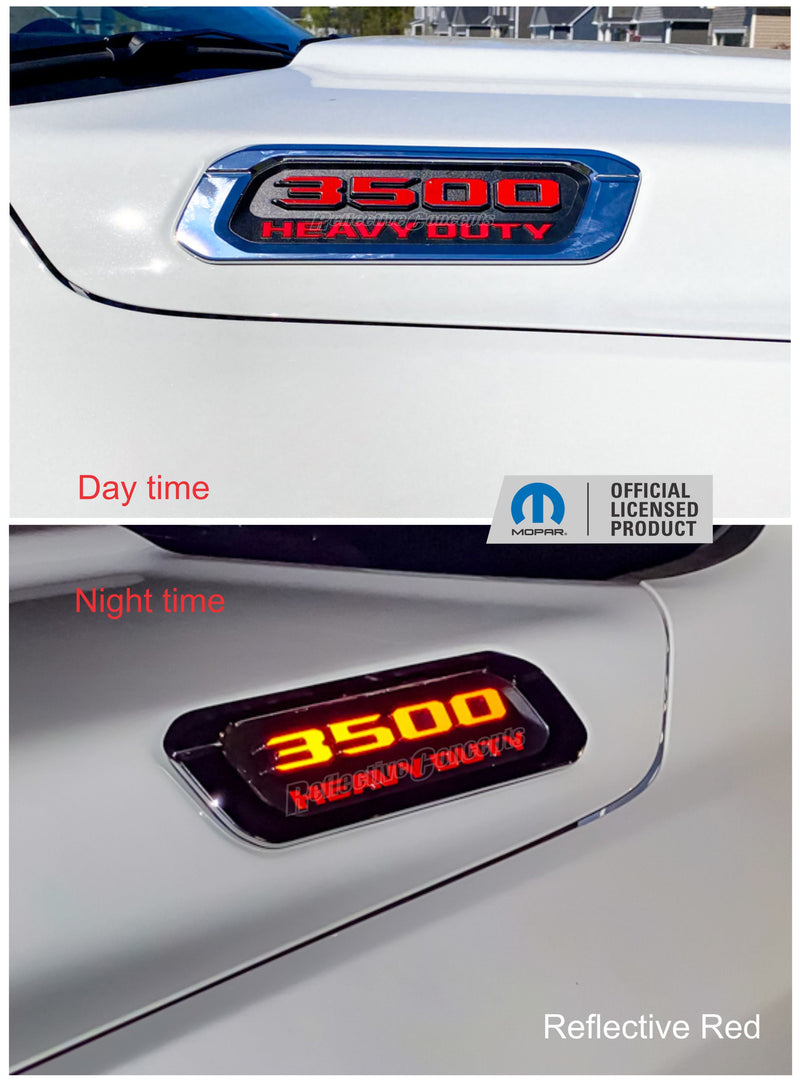 3500 Hood Emblem Number Overlay Decals - 2019-2022 Ram 3500