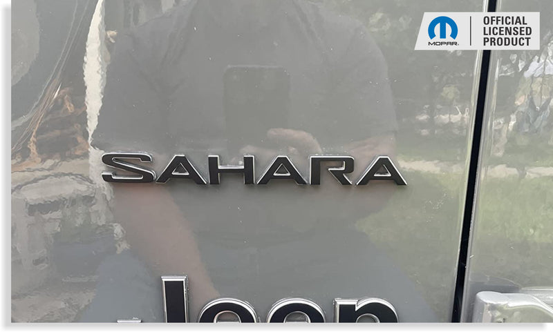 SAHARA Fender Emblem Overlay Decals  - 2018-2024 Wrangler JL Sahara