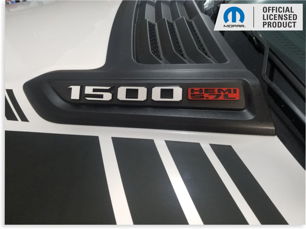 1500 HEMI 5.7L Sport Performance Hood Emblem Overlay Decals