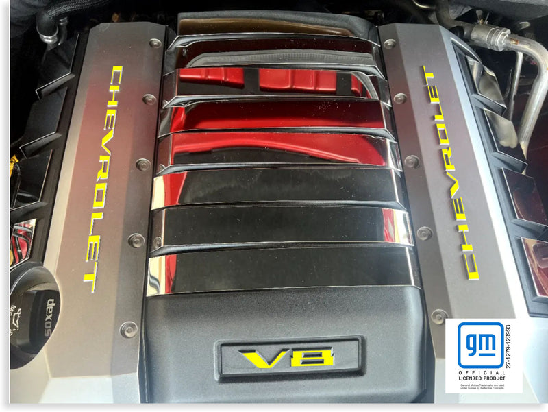 CHEVROLET Engine Cover Overlay Decals - 2010-2015 Camaro SS