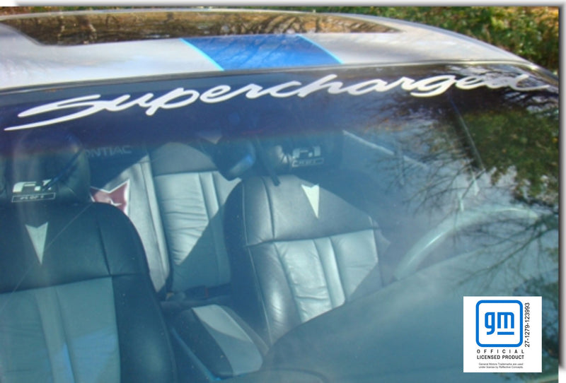 SUPERCHARGED TURBOCHARGED Windshield Decal