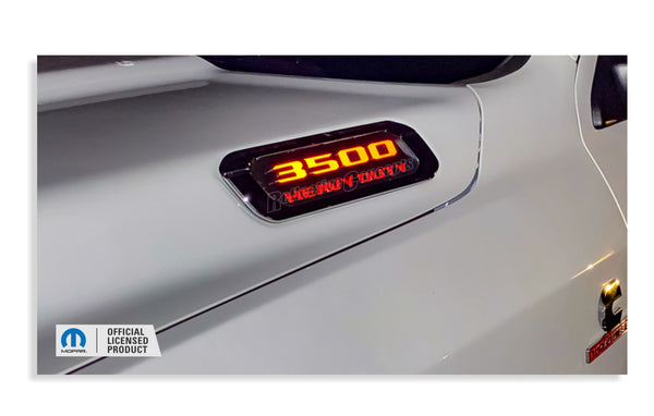 3500 Hood Emblem Number Overlay Decals - 2019-2022 Ram 3500