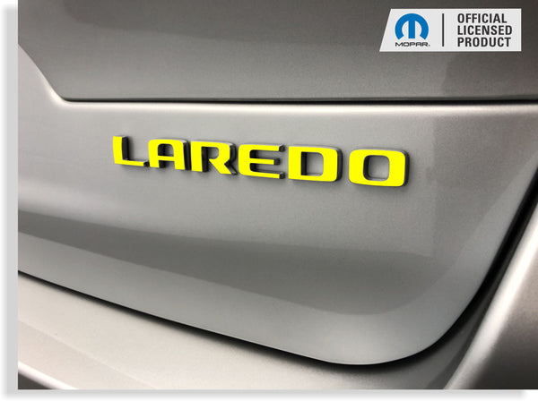 LAREDO Emblem Overlay Decal - 2021-2024 Grand Cherokee L