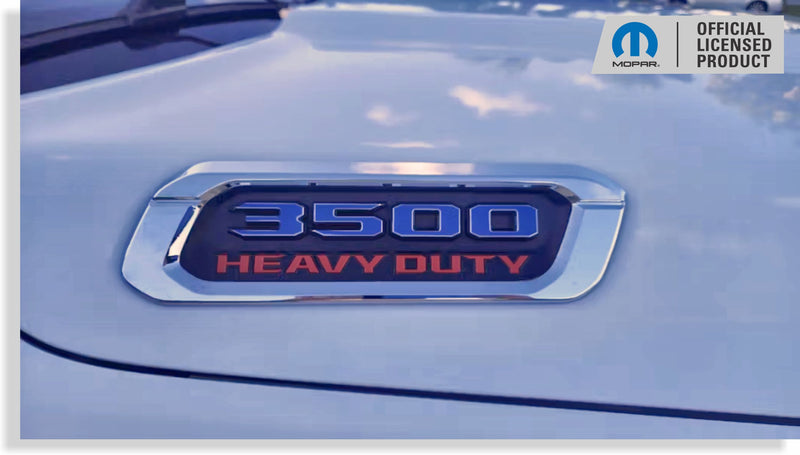 3500 Hood Emblem Number Overlay Decals - 2019-2022 Ram 3500