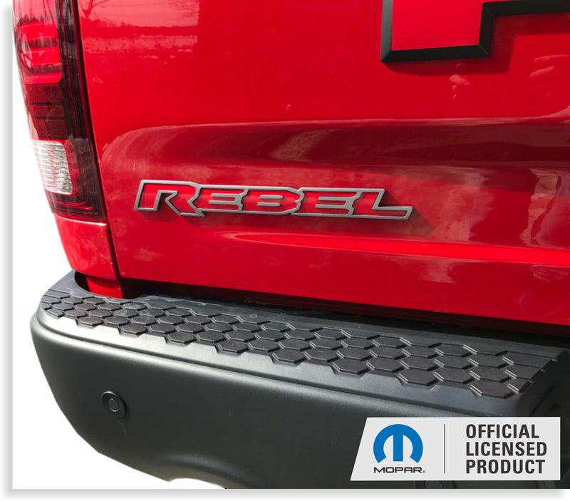 REBEL Tailgate Emblem Inlay Decal   - 2015-2018 Ram Rebel