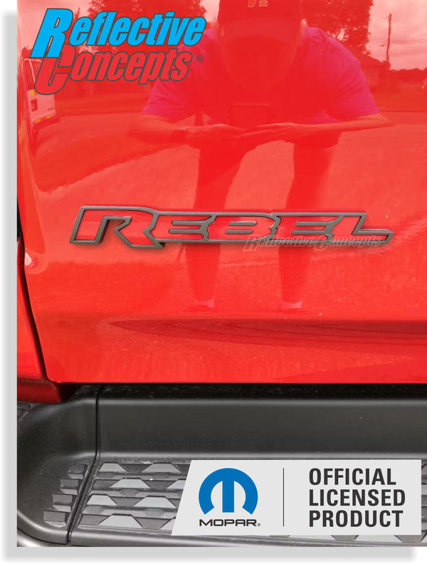 REBEL Emblem Inlay Decal - 2019-2025 Ram 1500 Rebel