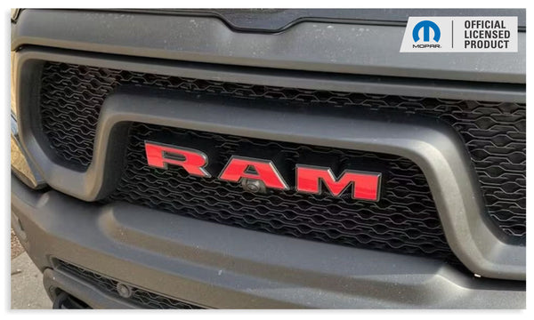 RAM Grille Emblem Overlay Decal   - 2019-2024 Ram 1500 Rebel