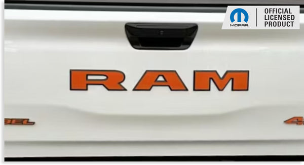 RAM Tailgate Emblem Overlay Decal   - 2019-2025 Ram 1500 Rebel