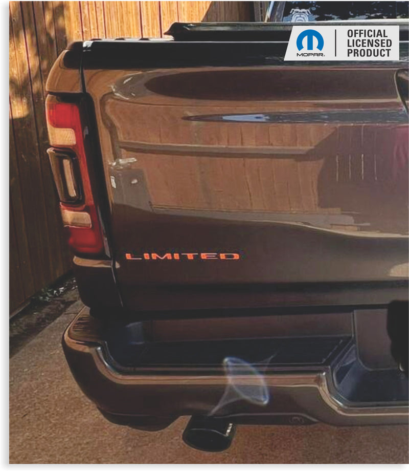 LIMITED Tailgate Emblem Overlay Decal - 2019-2025 Ram Limited 1500