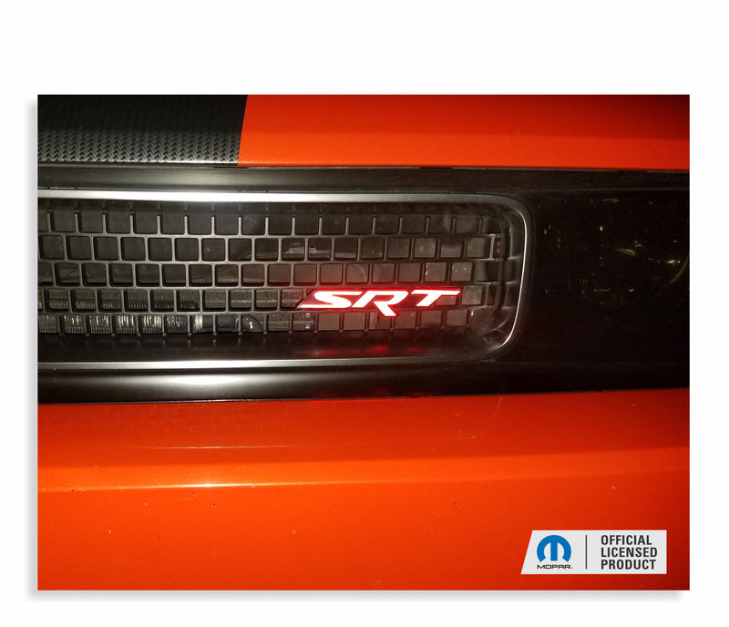 SRT Grille Emblem Overlay Decal  - 2008-2014 Challenger SRT8