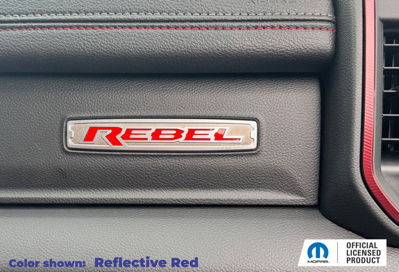 REBEL Glove Box Inlay Decal  - 2019-2025 Ram 1500 Rebel