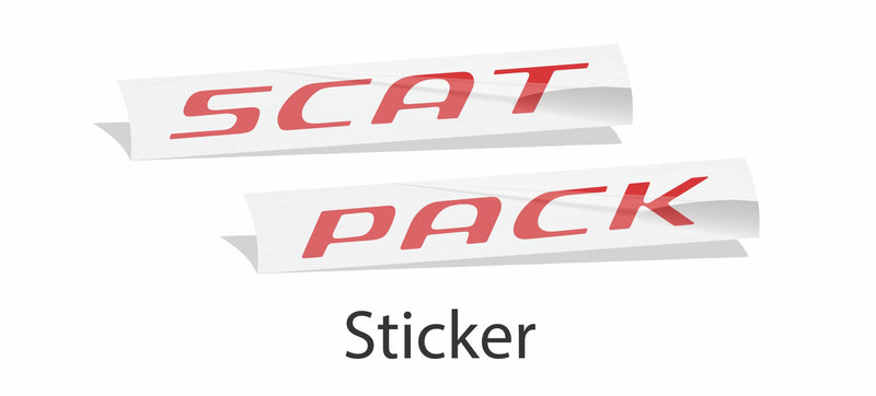 SCAT PACK Spoiler Emblem Overlay Decal Sticker - 2020-2022 Challenger Scat Pack