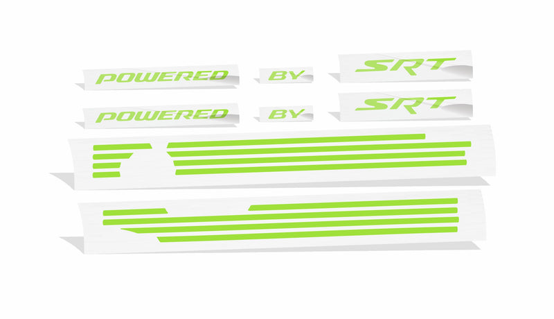 Powered by SRT Engine Cover Overlay Decals - 2015-2023 Charger Scat Pack